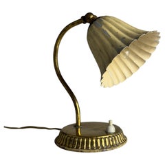 Small vintage metal table lamp Tulip, Italy 1950s, Vintage home decor