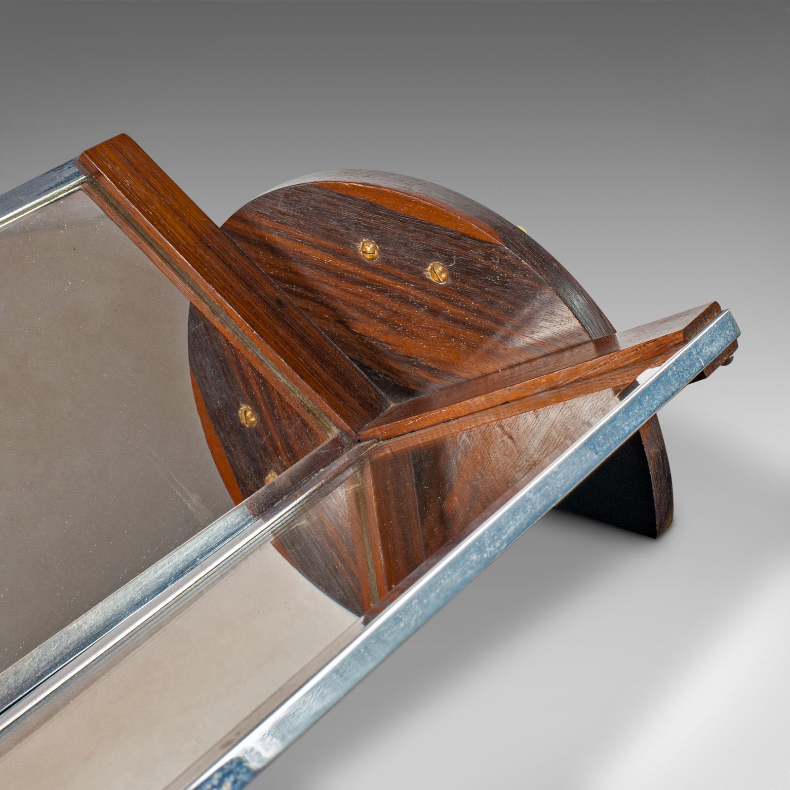 Small Vintage Mirrored Book Trough, English, Novel Rest, Art Deco, Circa 1940 For Sale 3