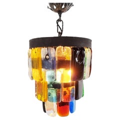 Small Vintage Murano Glass Chandelier, 1940s