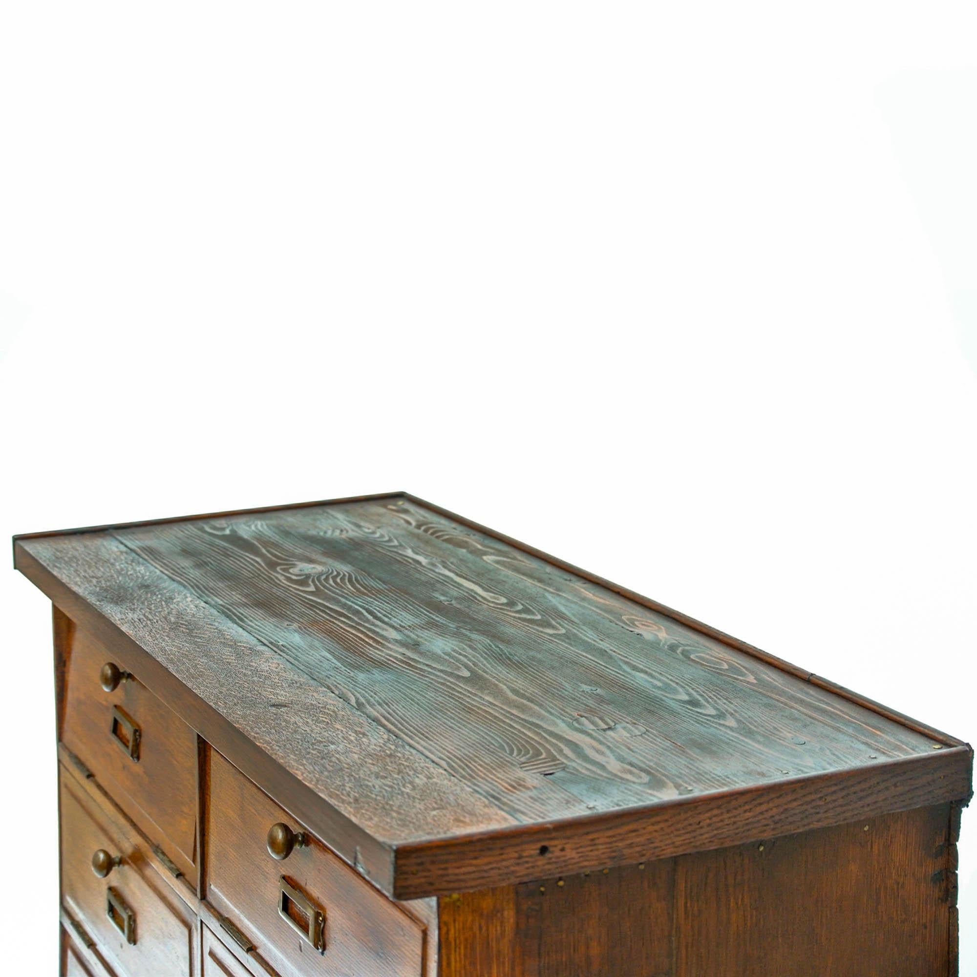 Small Vintage Notary Cabinet with Flaps, France, circa 1930s 4