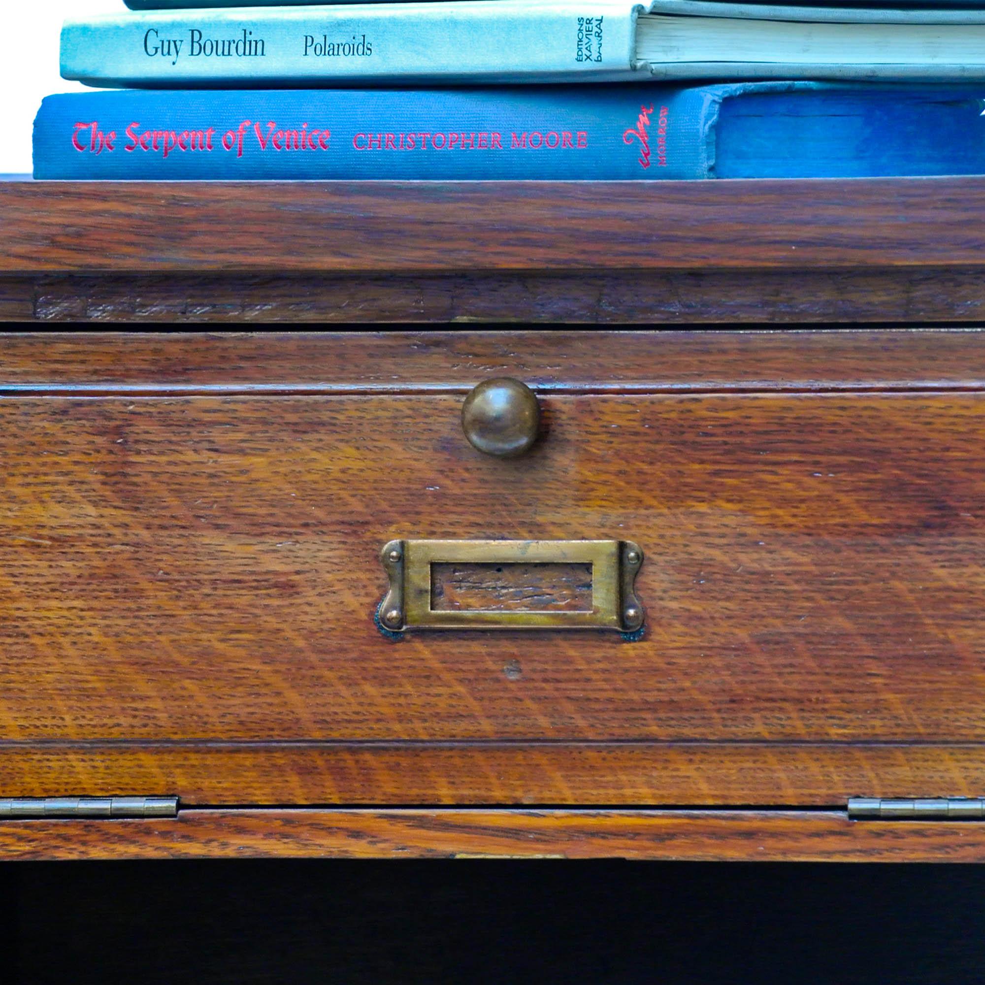 Small Vintage Notary Cabinet with Flaps, France, circa 1930s 5