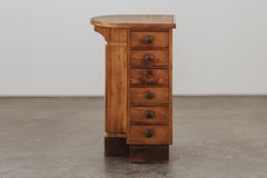 Kleine Vintage Eiche Ladentheke aus Frankreich, CIRCA 1960