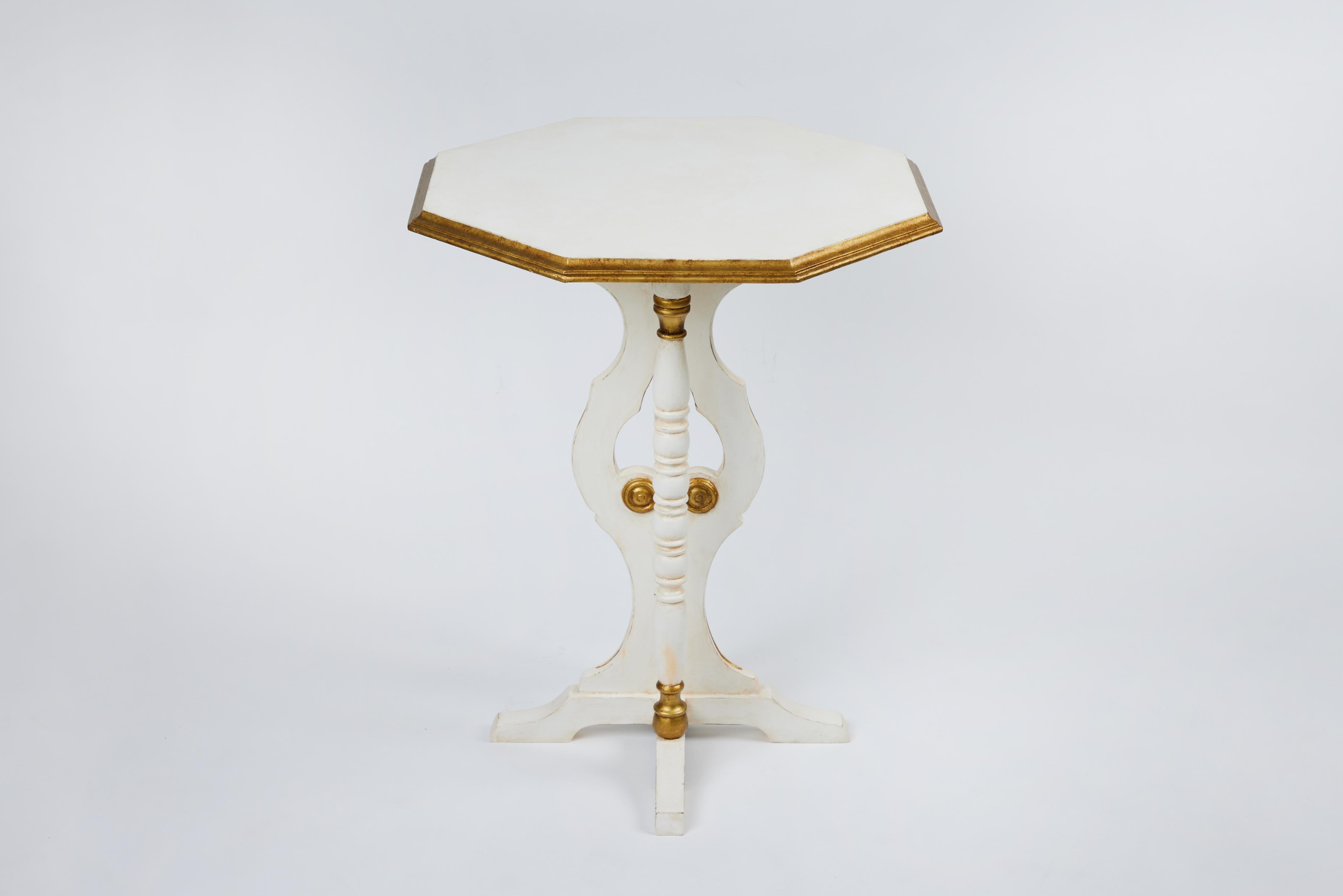 octagon side table vintage