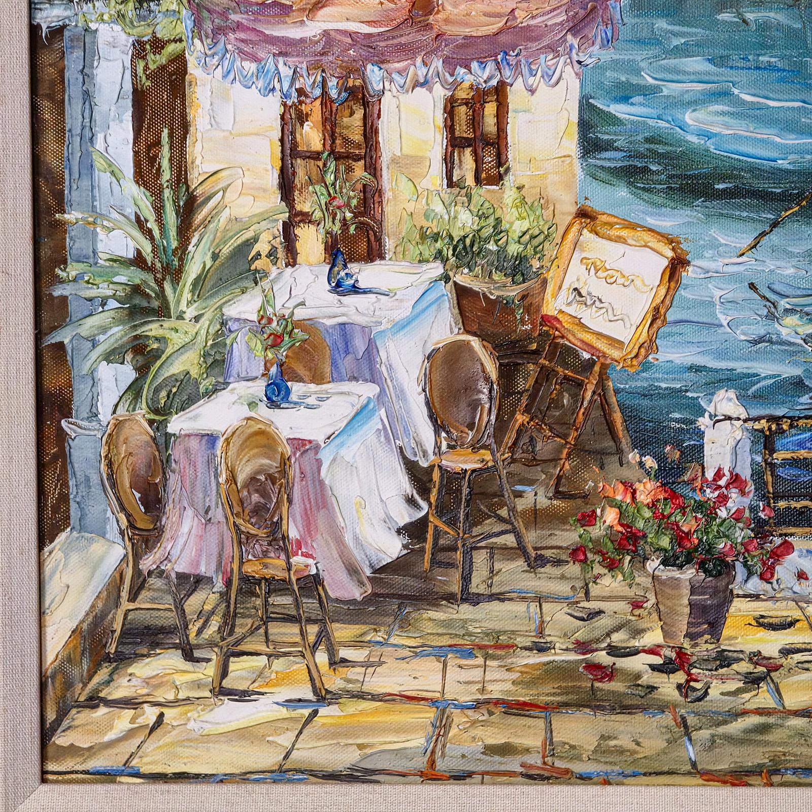 20th Century Small Vintage Oil On Canvas, Venice, Painting, Venetian Street Scene, Framed Art For Sale