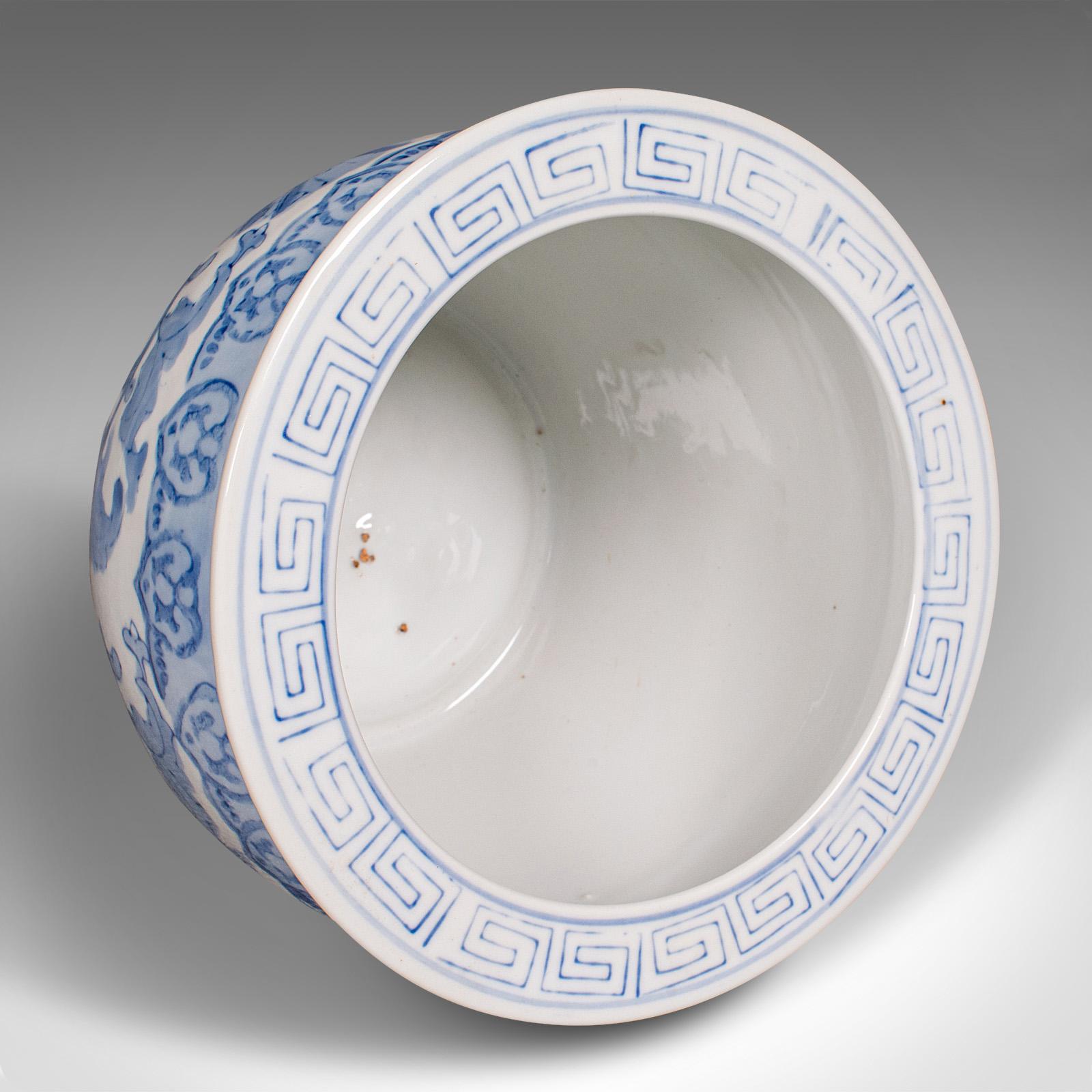 Pflanzgefäß im Vintage-Stil, chinesisch, Keramik, Jardiniere, Art déco, Mid-Century, 1940 (20. Jahrhundert) im Angebot