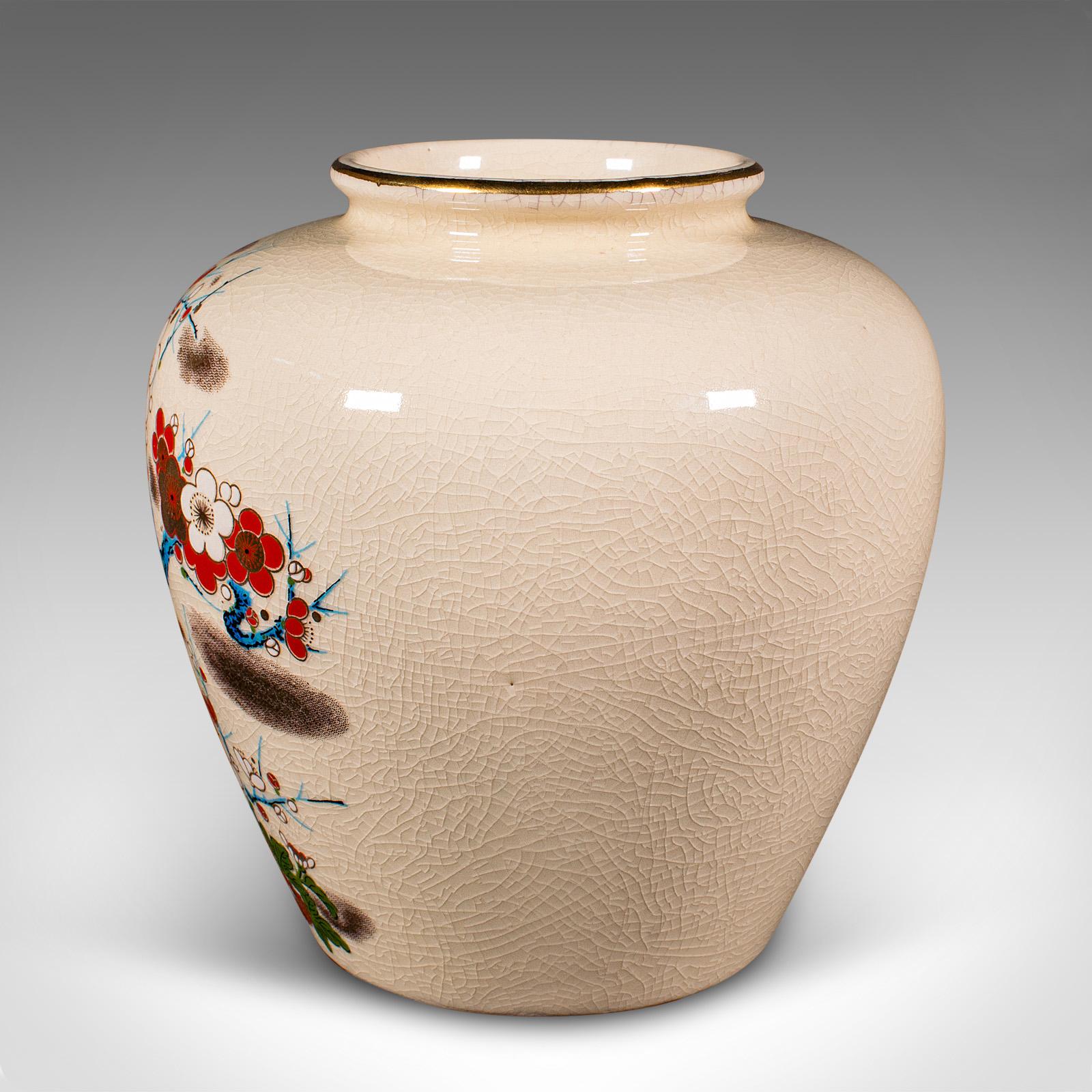 Small Vintage Posy Vase, Chinese, Ceramic, Baluster Urn, Flower Decor, C.1970 For Sale 1