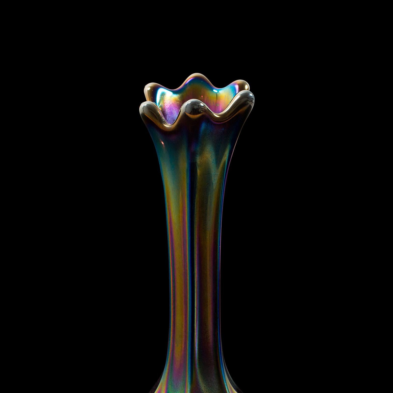 Small Vintage Posy Vase, English, Carnival Glass, Decorative, Flower, circa 1950 For Sale 1