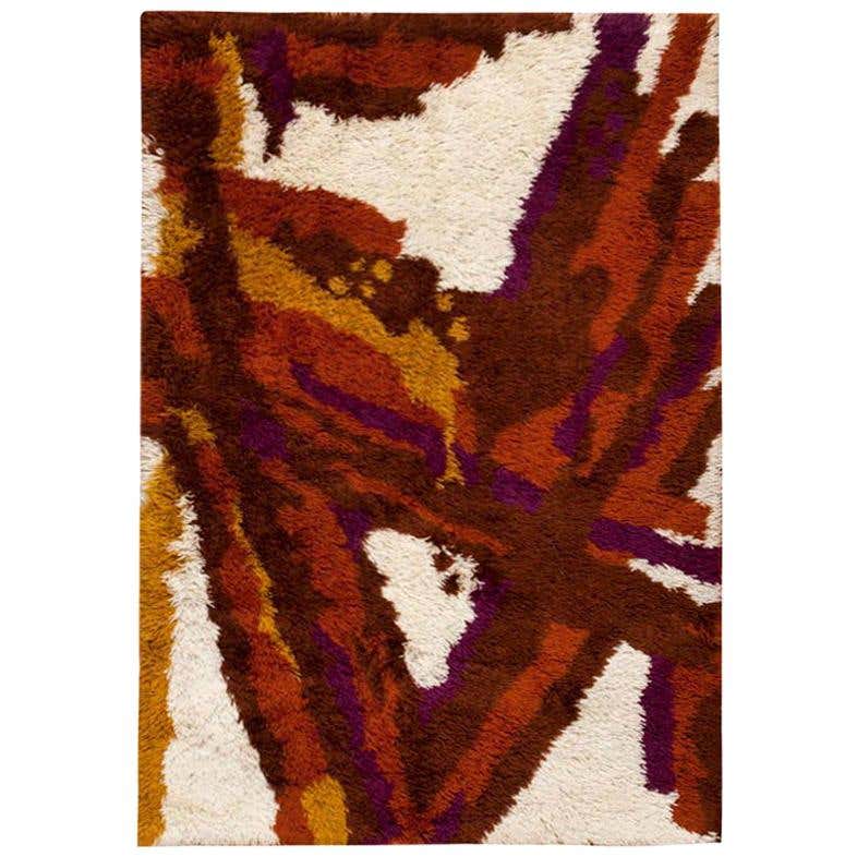 Vintage Rya Rug at 1stDibs