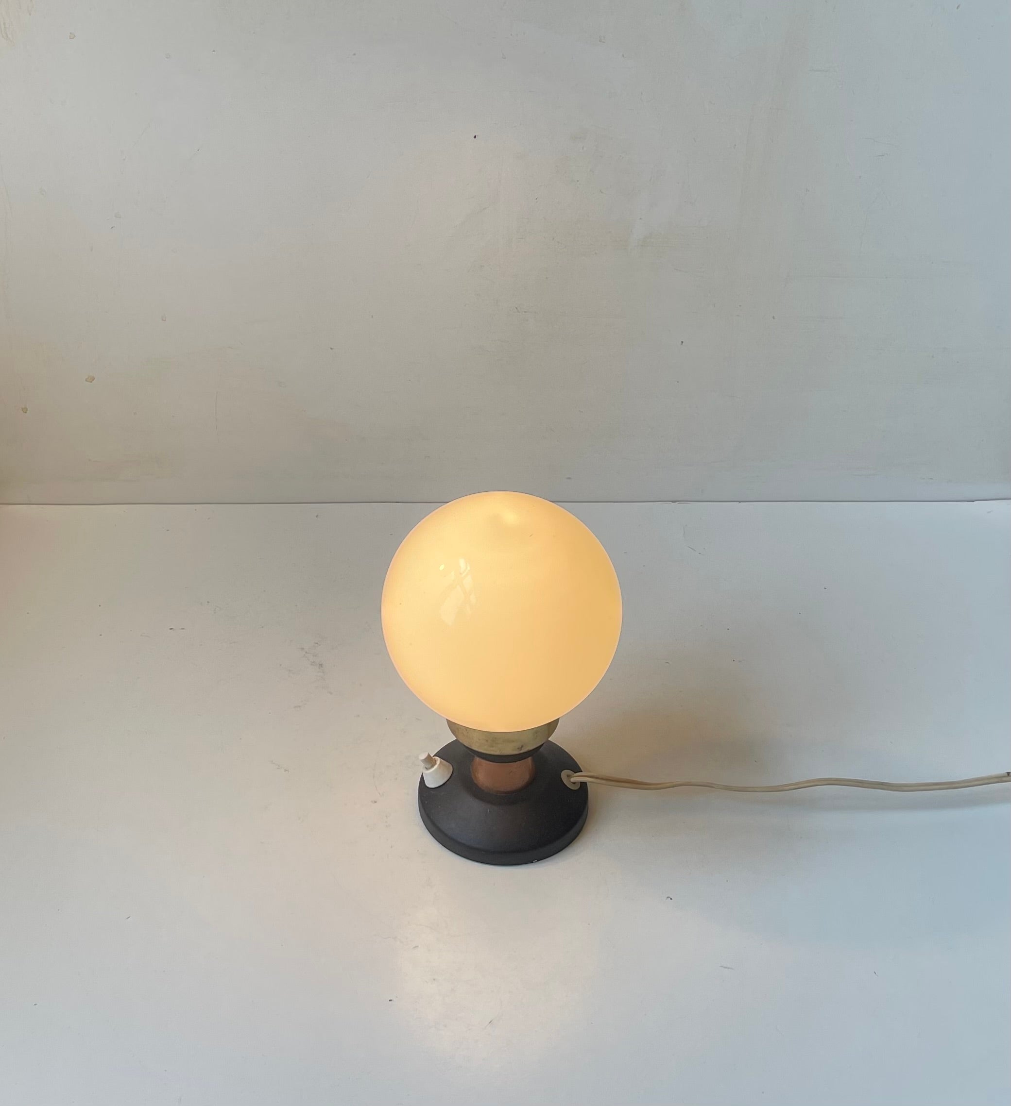 Mid-Century Modern Small Vintage Scandinavian Space Bug Table Light by Voss, 1960s For Sale