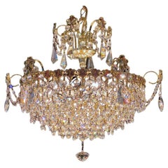 Small Retro Schonbek Crystal Chandelier