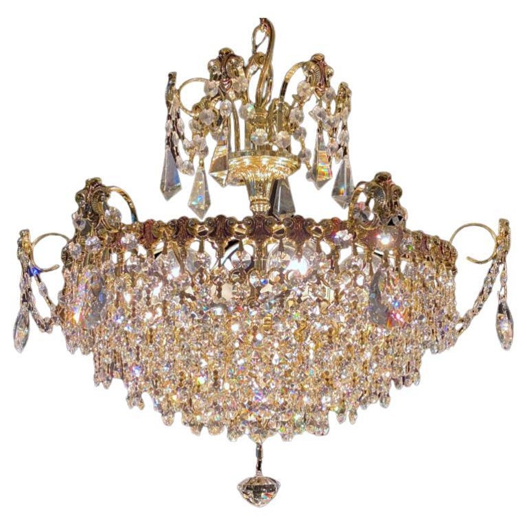 Small Vintage Schonbek Crystal Chandelier at 1stDibs | schonbek chandelier  vintage, vintage schonbek chandelier