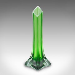 Small Vintage Single Stem Vase, Scandinavian, Glass, Posy Sleeve, Mid Century