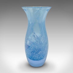 Small Vintage Spiral Motif Posy Vase, Scottish, Art Glass, Flower Sleeve, Decor