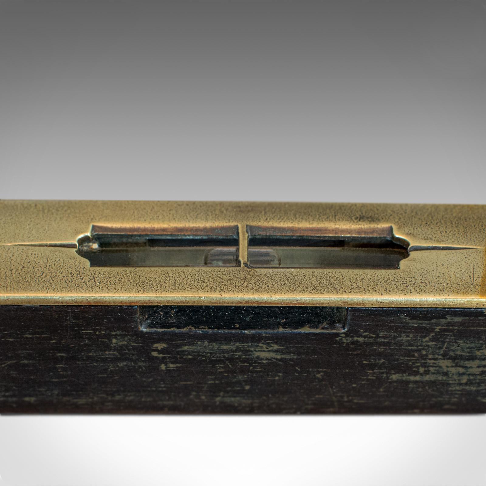 Small Vintage Spirit Level, English, Brass, Instrument, Preston and Sons, For Sale 1