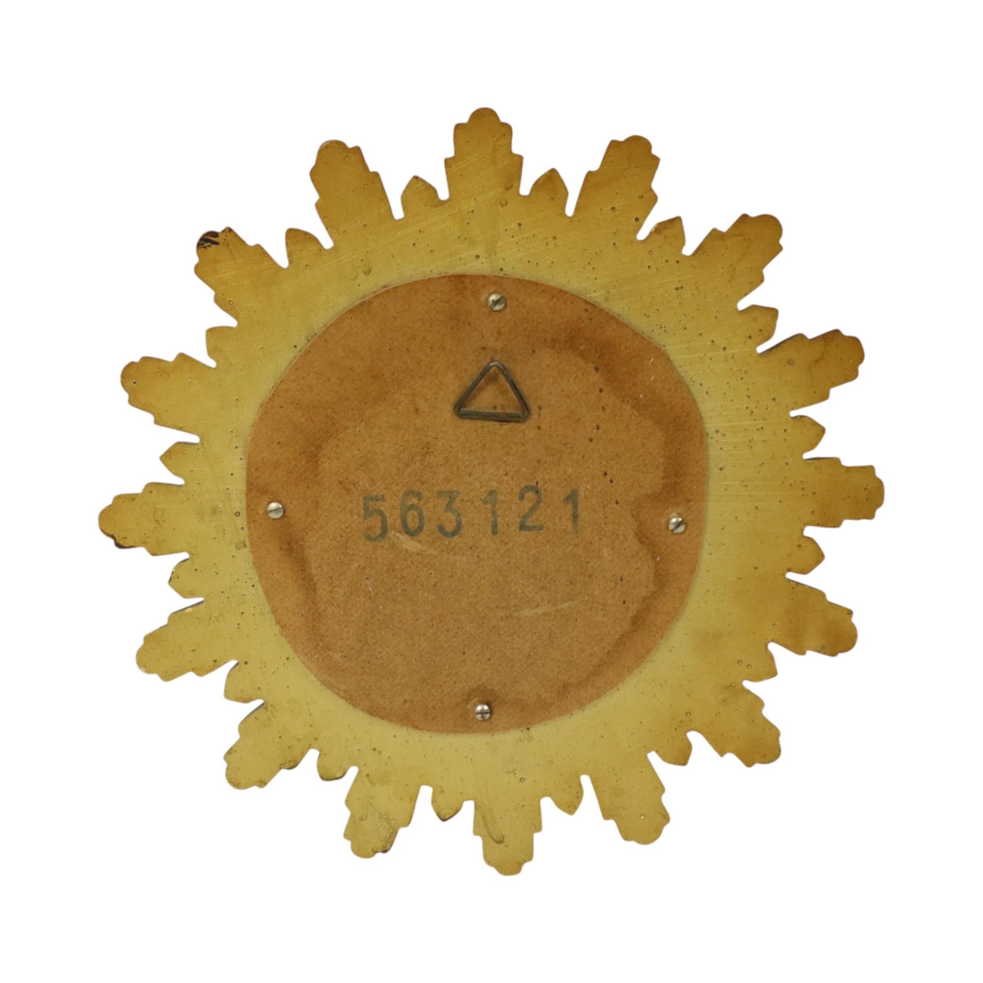 Kleine Vintage Sun Spiegel Sunburst Spiegel Harz 25cm im Angebot 8