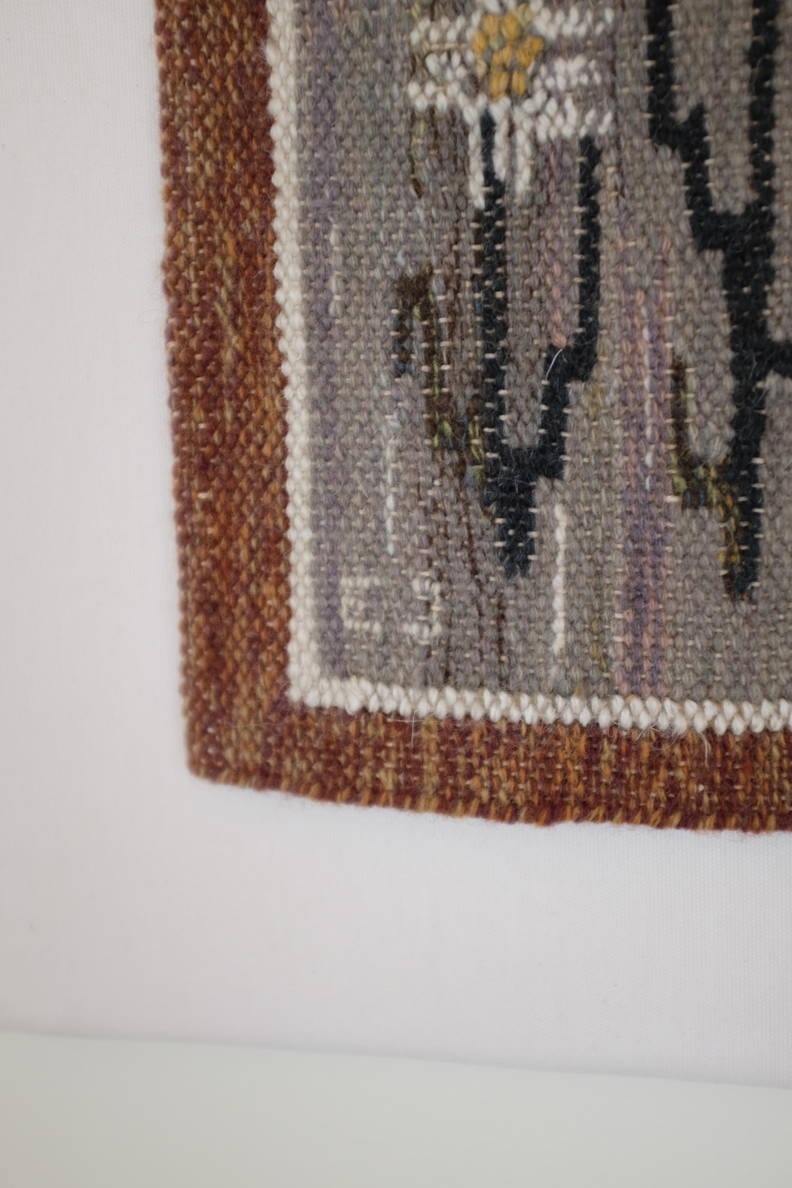 Pequeño tapiz de pared sueco vintage Sueco