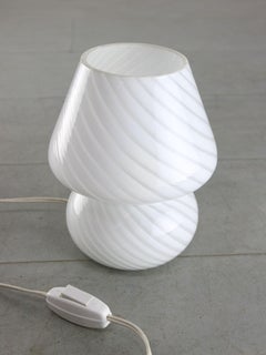 Small Vintage Swirl Table Lamp in Murano Glass, 1970s