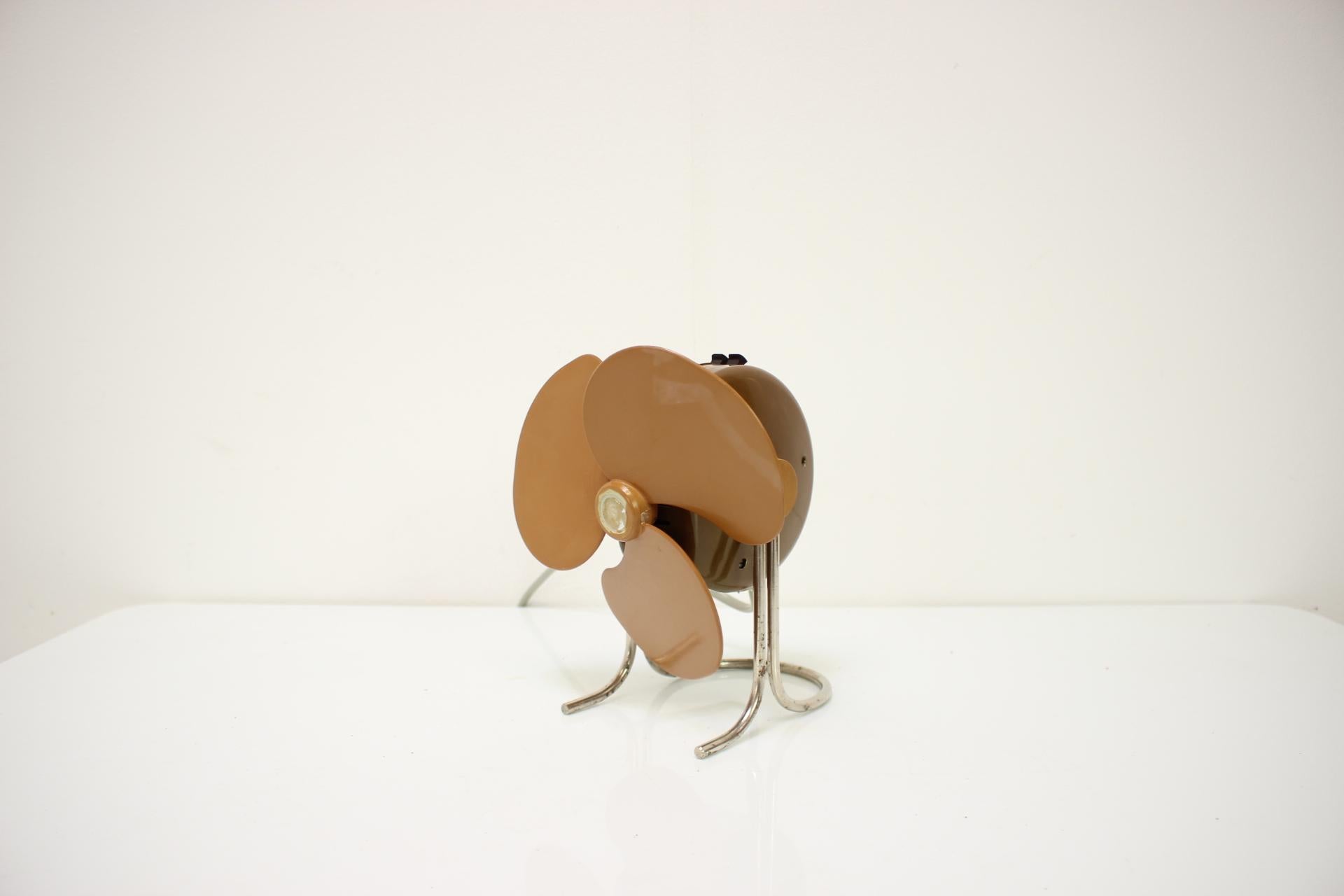 Mid-20th Century Small Vintage Table Fan, 1950's, Czechoslovakia For Sale