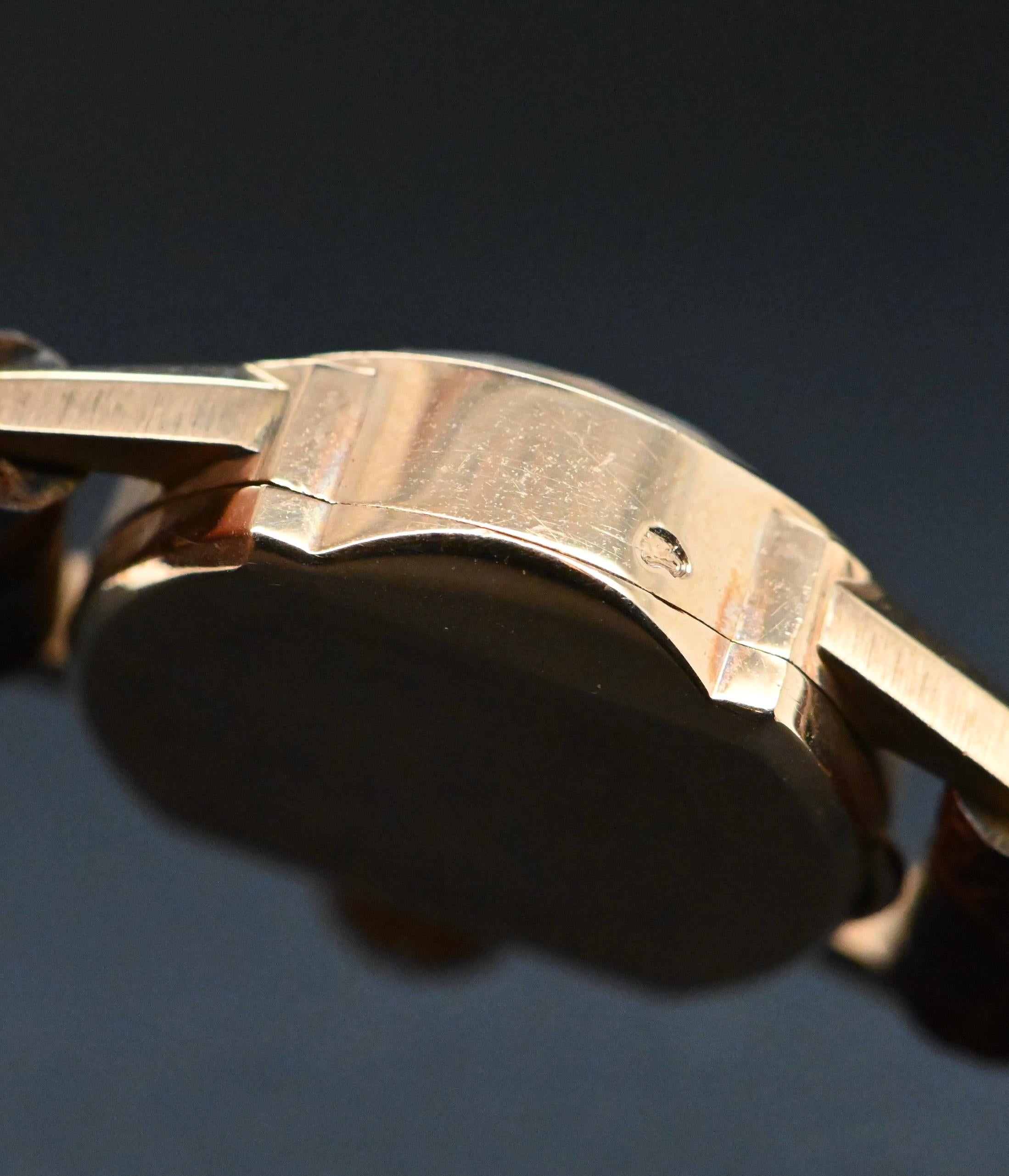 da uomo o donna Piccolo orologio da donna vintage firmato Omega in oro 18 carati