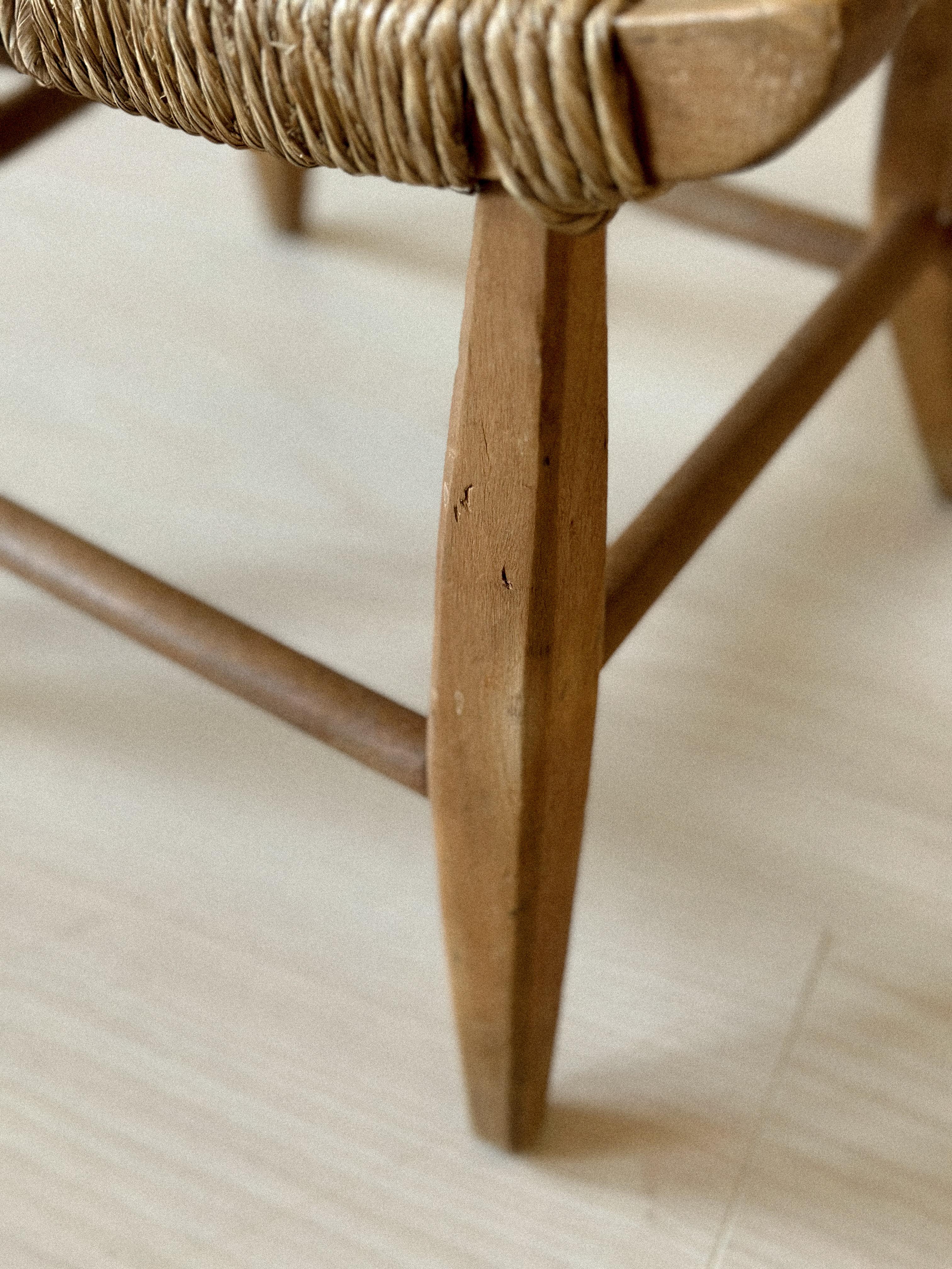 20ième siècle Small Vowen Stool, Japandi style, Unknown Designer, Scandinavia c. 1960s en vente