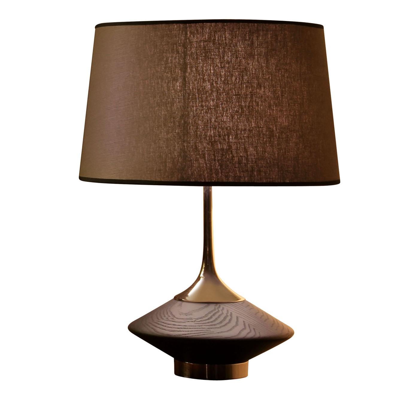 Moderne Petite lampe de bureau en bois Vuvu de Leo Alvarez en vente