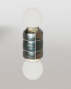 Small wall organic modern ceramic Lamp, mid-century brutalist wabi sabi lighting