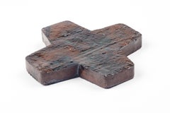 Small Wall Cross in Red Orange, Black, Belgium, 1970s