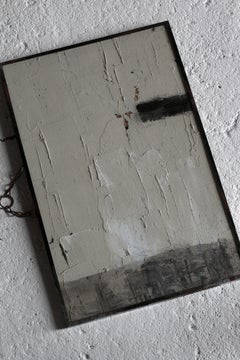 Piccola opera d'arte da appendere alla parete / Carta giapponese / Inchiostro con pittura a sabbia / Wabi-sabi