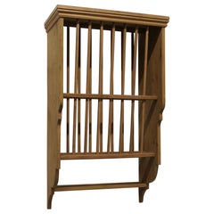 Small Wall Hanging Pine Plate Rack