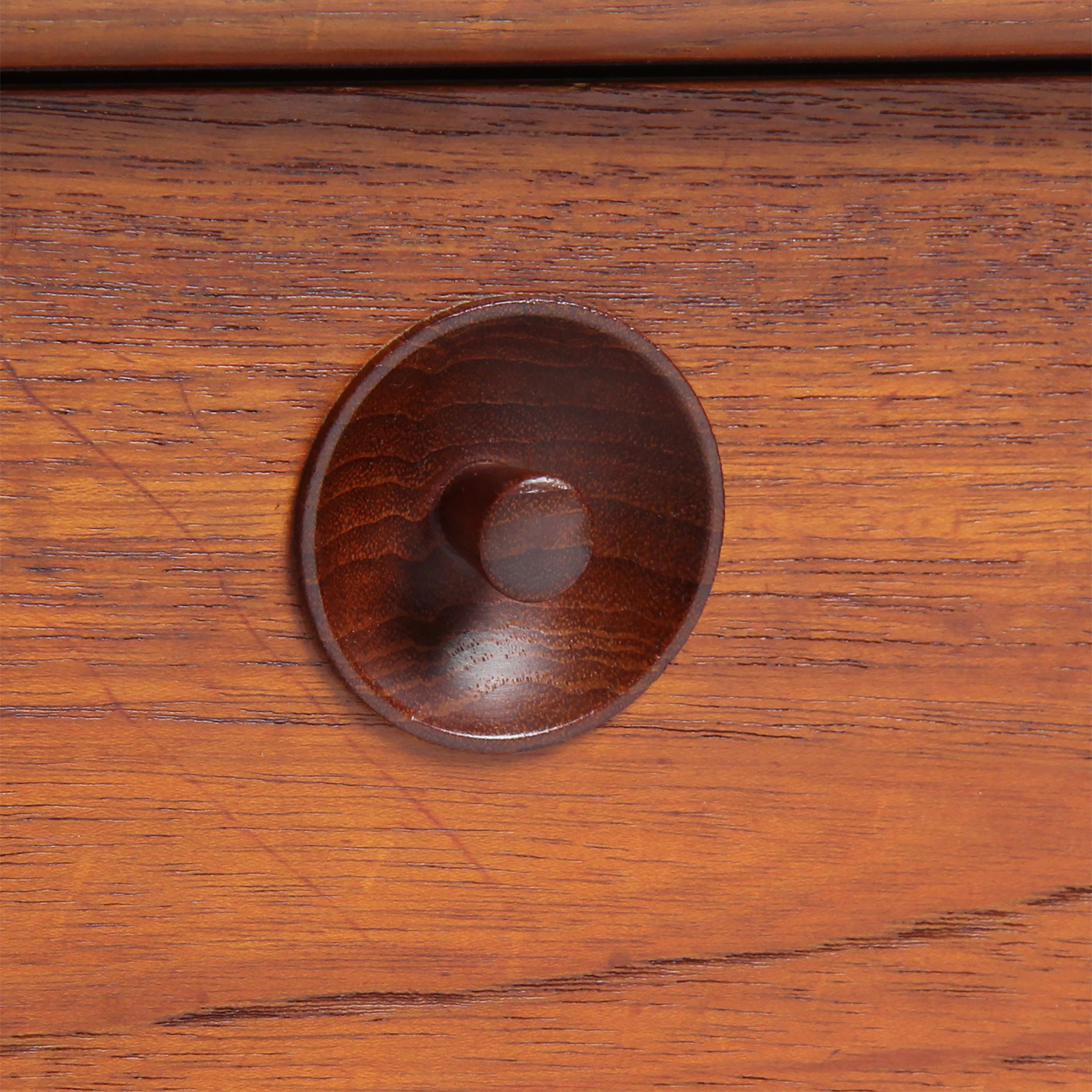 20th Century Small Wall Mount Teak Cabinet for Ludvig Pontopiddan For Sale