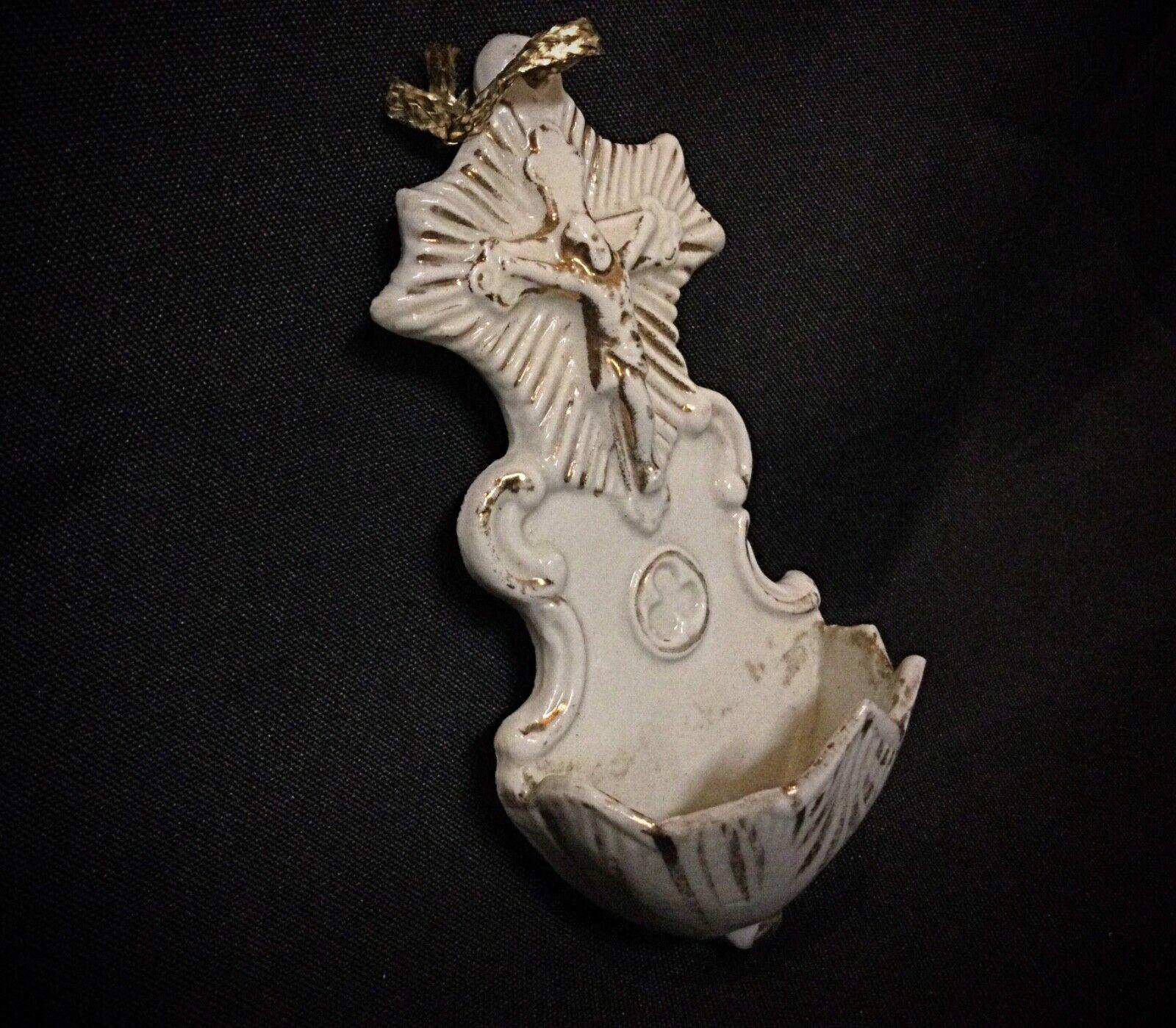 XX secolo Piccolo Cristo in porcellana da parete con contenitore esoterico - 2Y09 in vendita