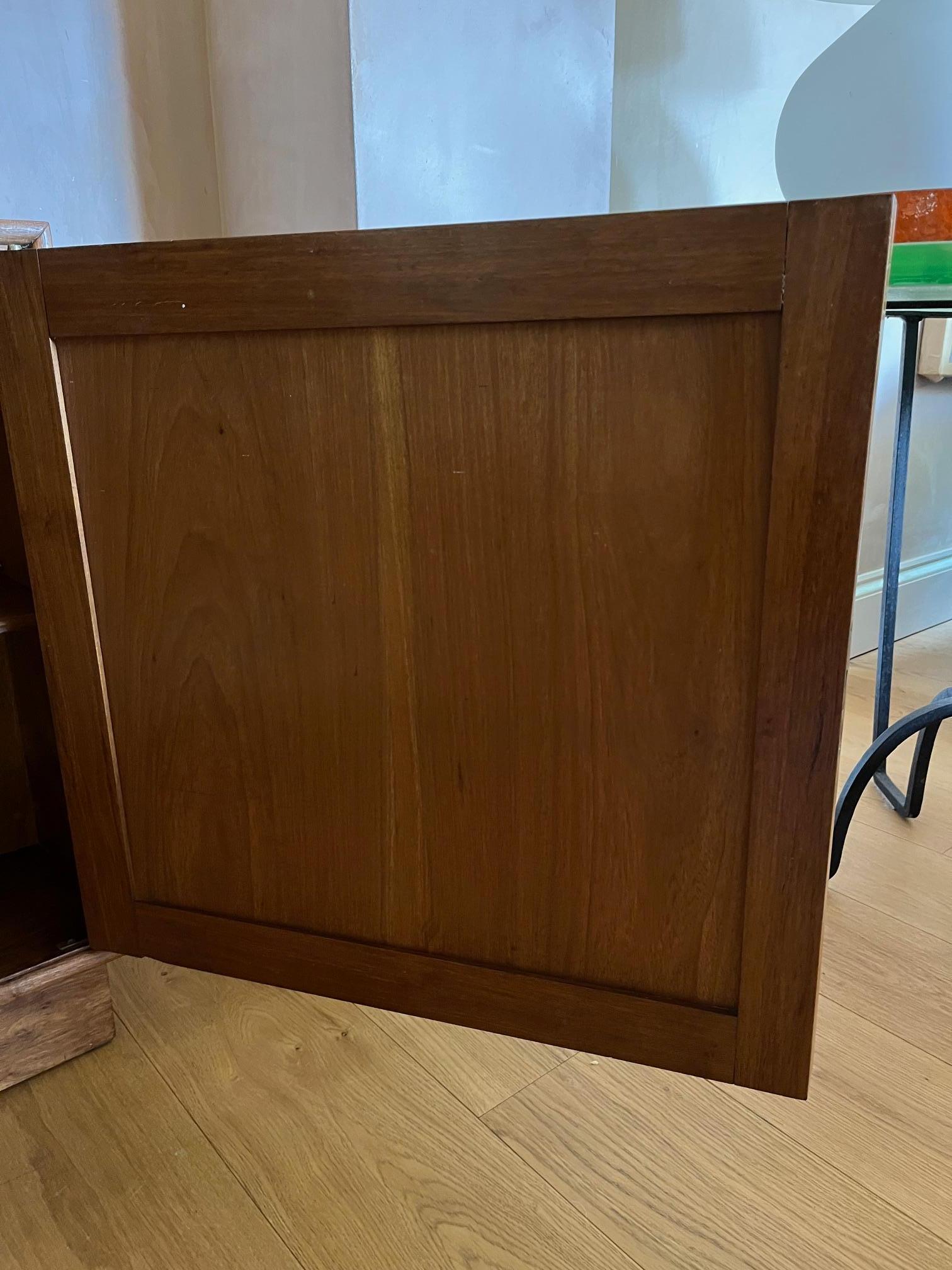 Jean Royere Small walnut and cane cabinet 2
