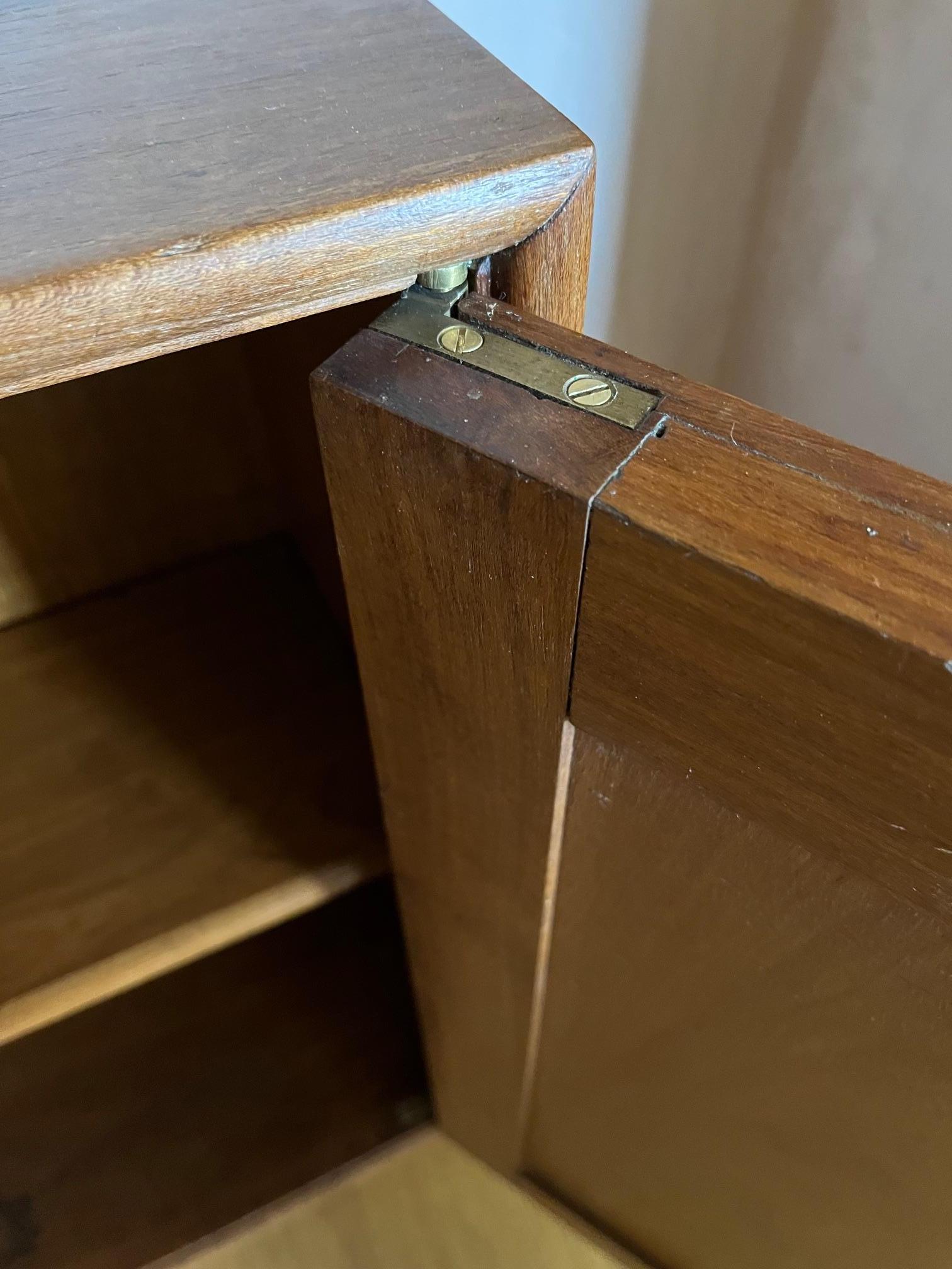 Jean Royere Small walnut and cane cabinet 3