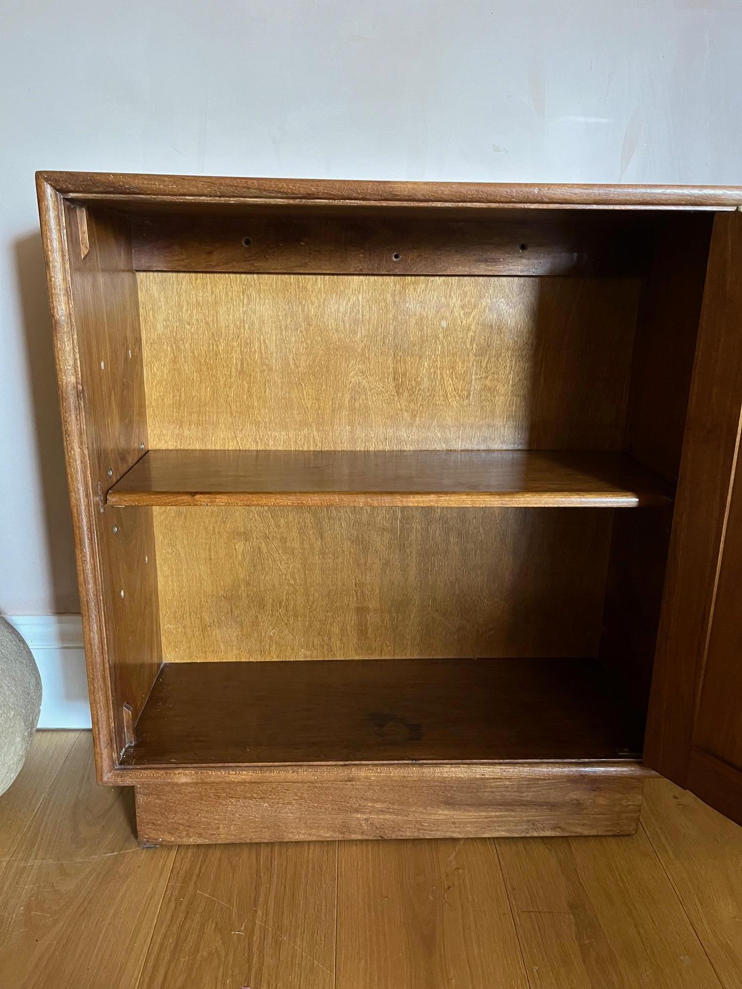 Jean Royere Small walnut and cane cabinet 1