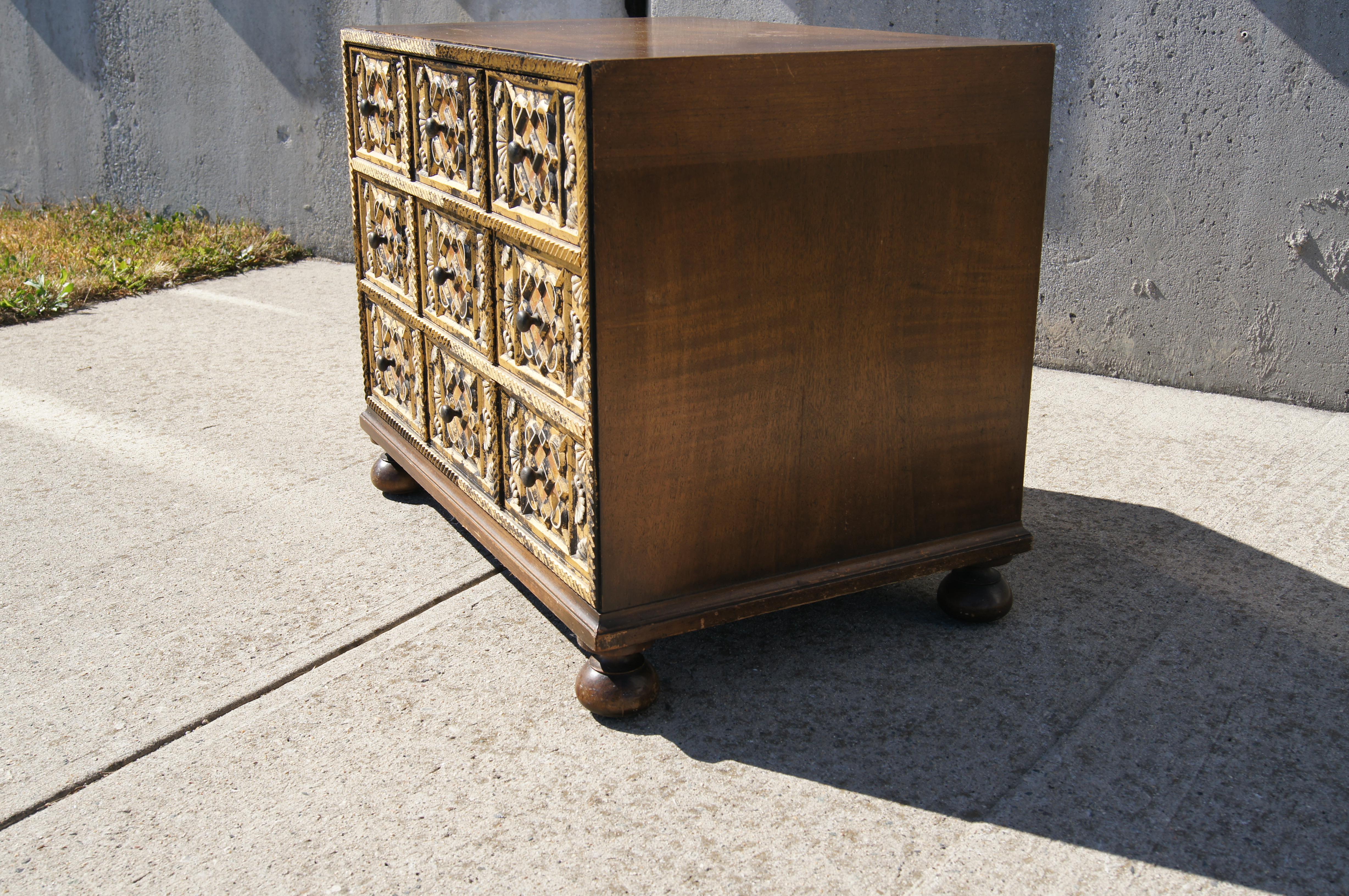 American Small Walnut Chest of Drawers by William A. Berkey Furniture for Widdicomb For Sale