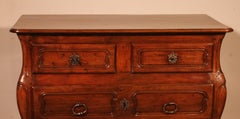 Small Walnut Chest Of Drawers Called Tombeau Commode - 18th Century