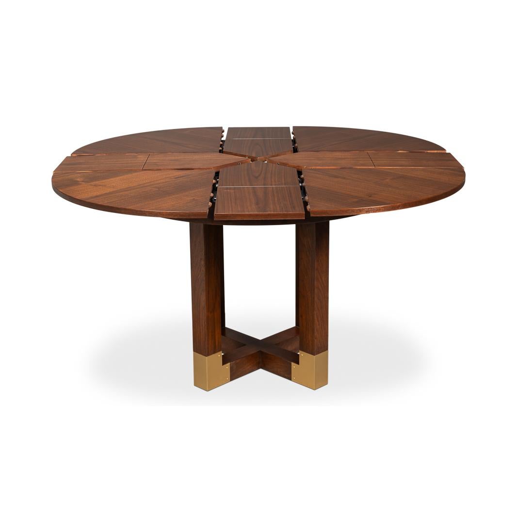 Mid-Century Modern Small Walnut Dining Table For Sale