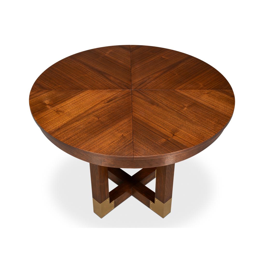 Contemporary Small Walnut Dining Table For Sale