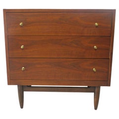 Small Walnut Dresser Chest in the Style of Harvey Probber