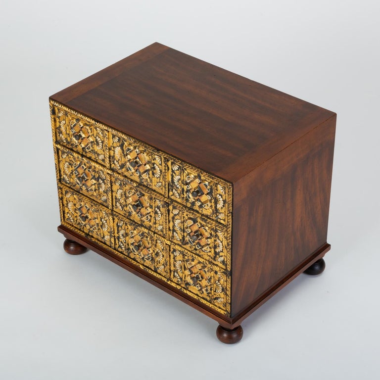 Small Walnut Dresser in Spanish Revival Style by John at 1stDibs