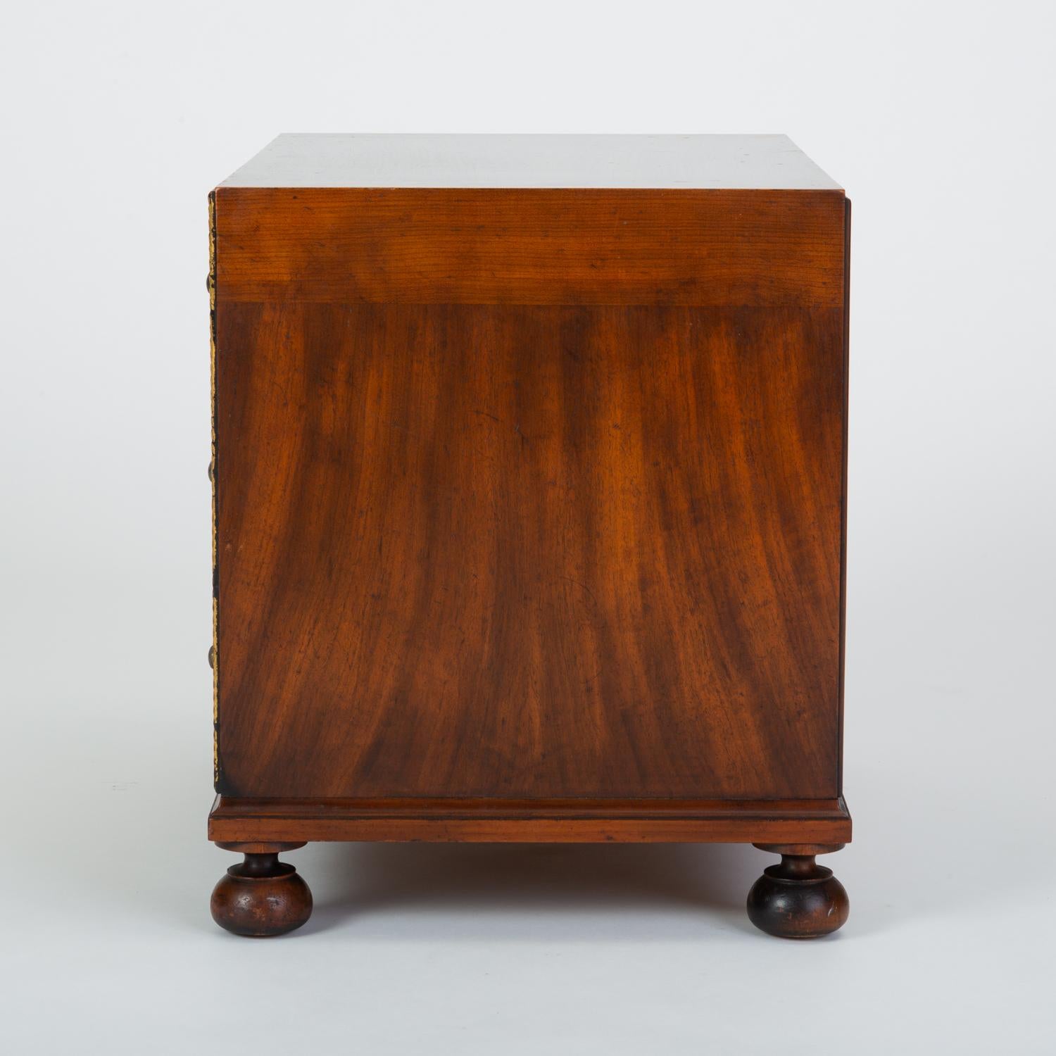 Gold Leaf Small Walnut Dresser in Spanish Revival Style by John Widdicomb