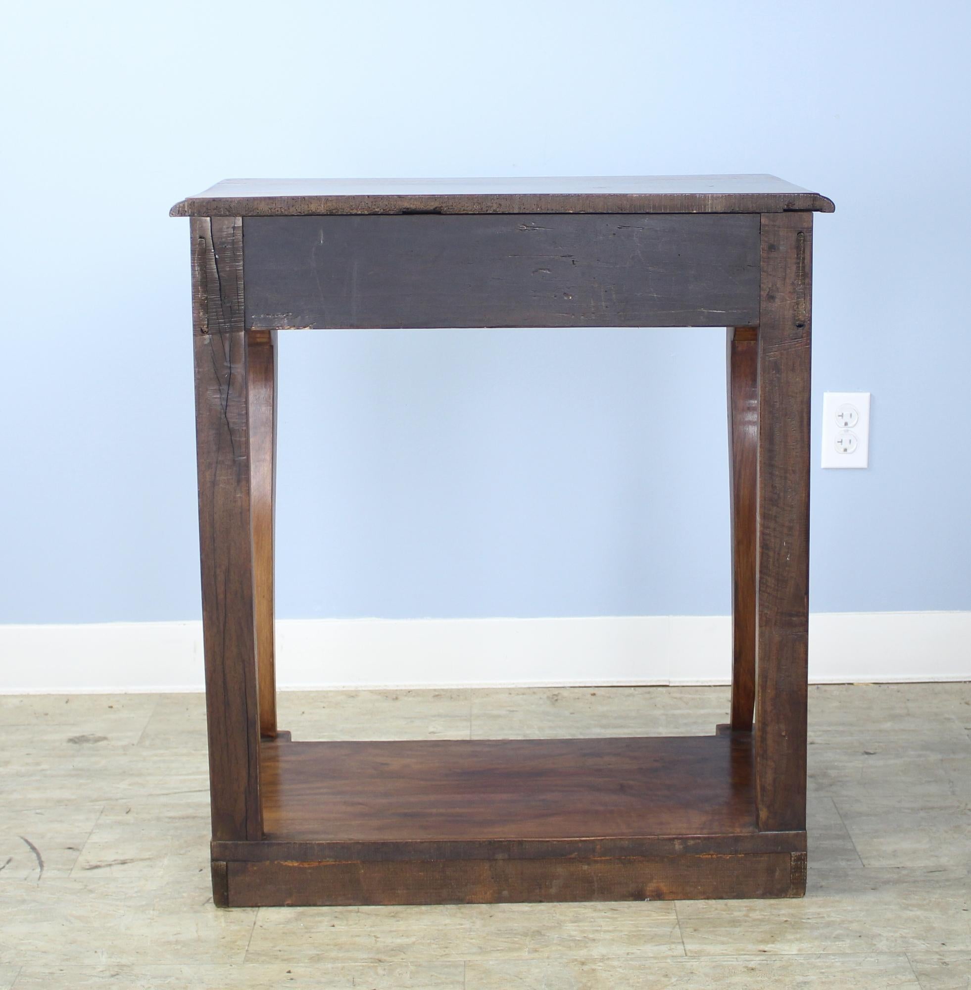 Small Walnut Louis Philippe Console Table 5