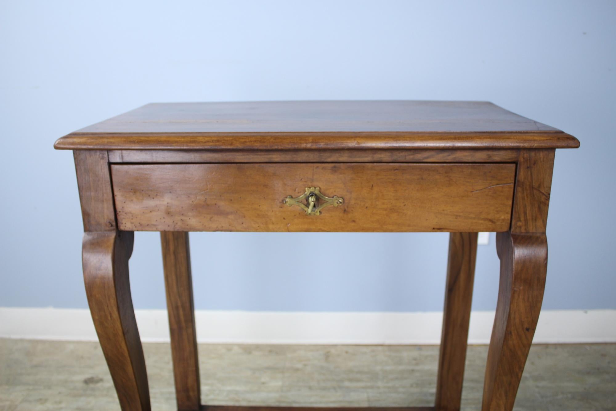 Small Walnut Louis Philippe Console Table In Good Condition In Port Chester, NY