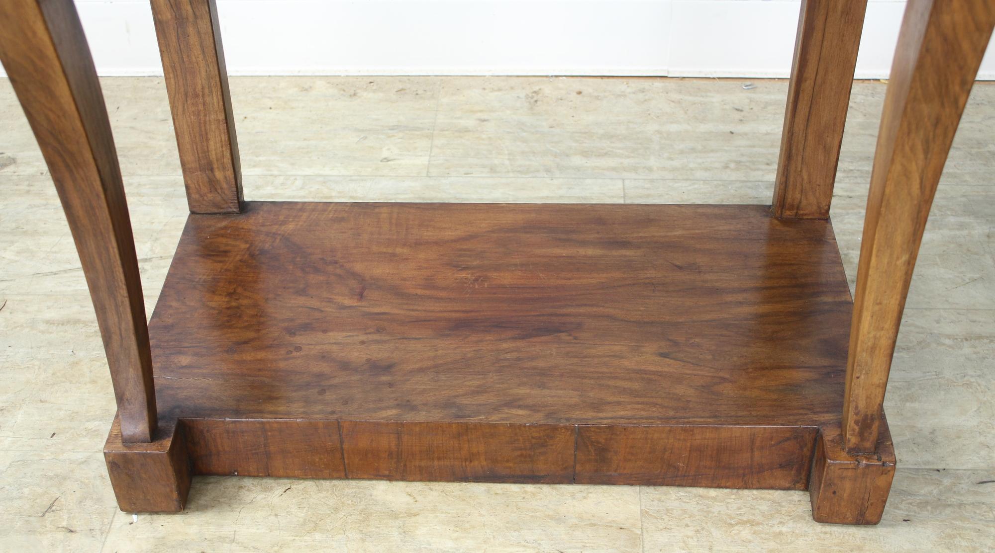 Small Walnut Louis Philippe Console Table 3