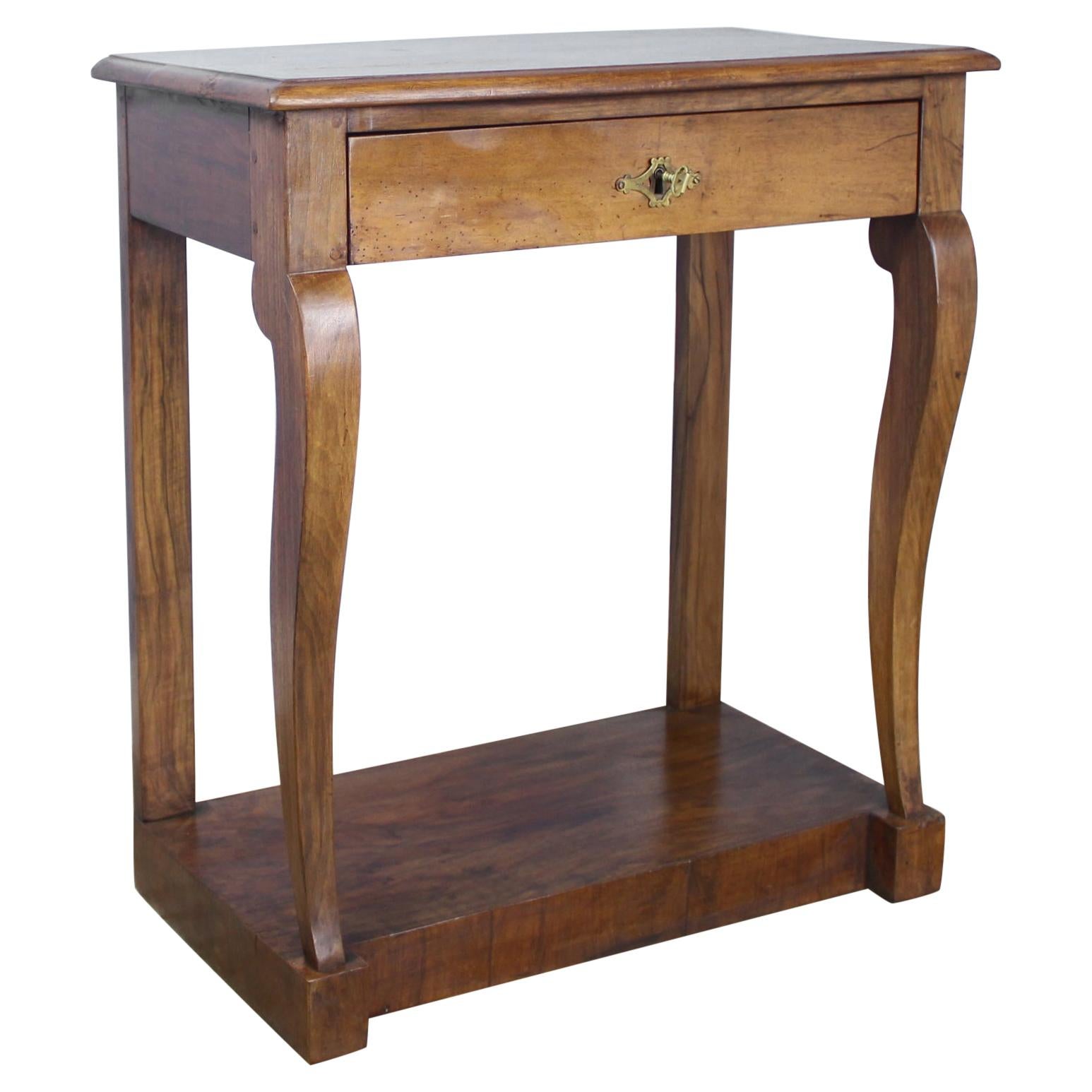 Small Walnut Louis Philippe Console Table