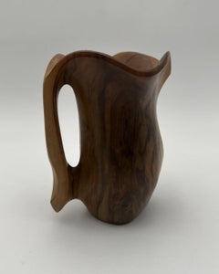Small Walnut Pitcher in the Style of Alexandre Noll, 1950s