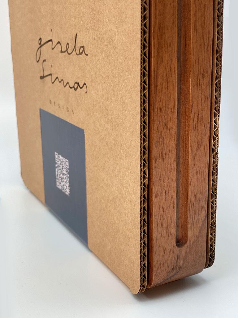 Wood Square Tray by Gisela Simas: Modern Form, Versatile Function For Sale