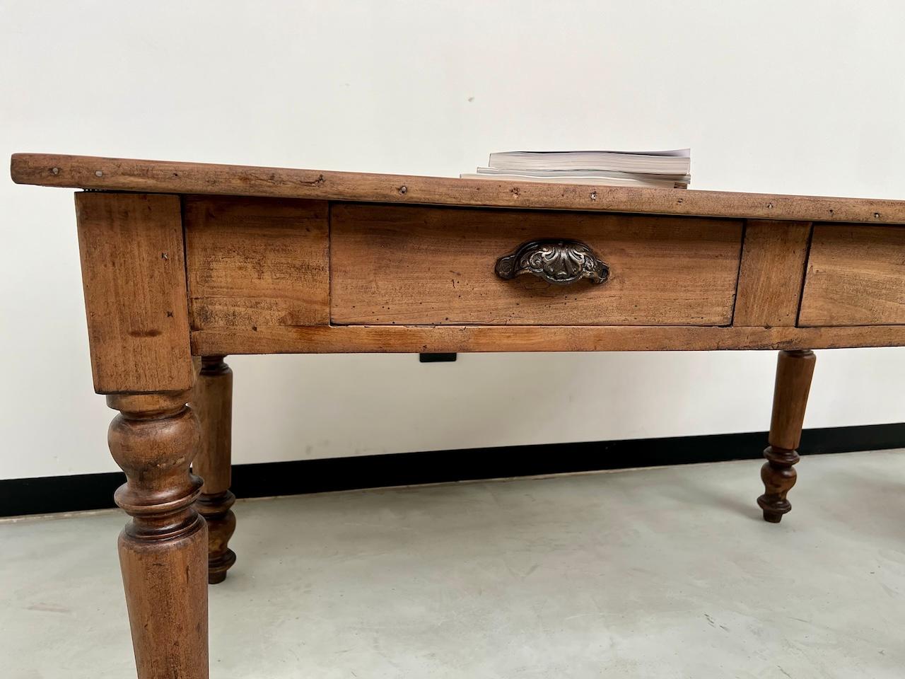 Small walnut table or desk, France, circa 1900 4