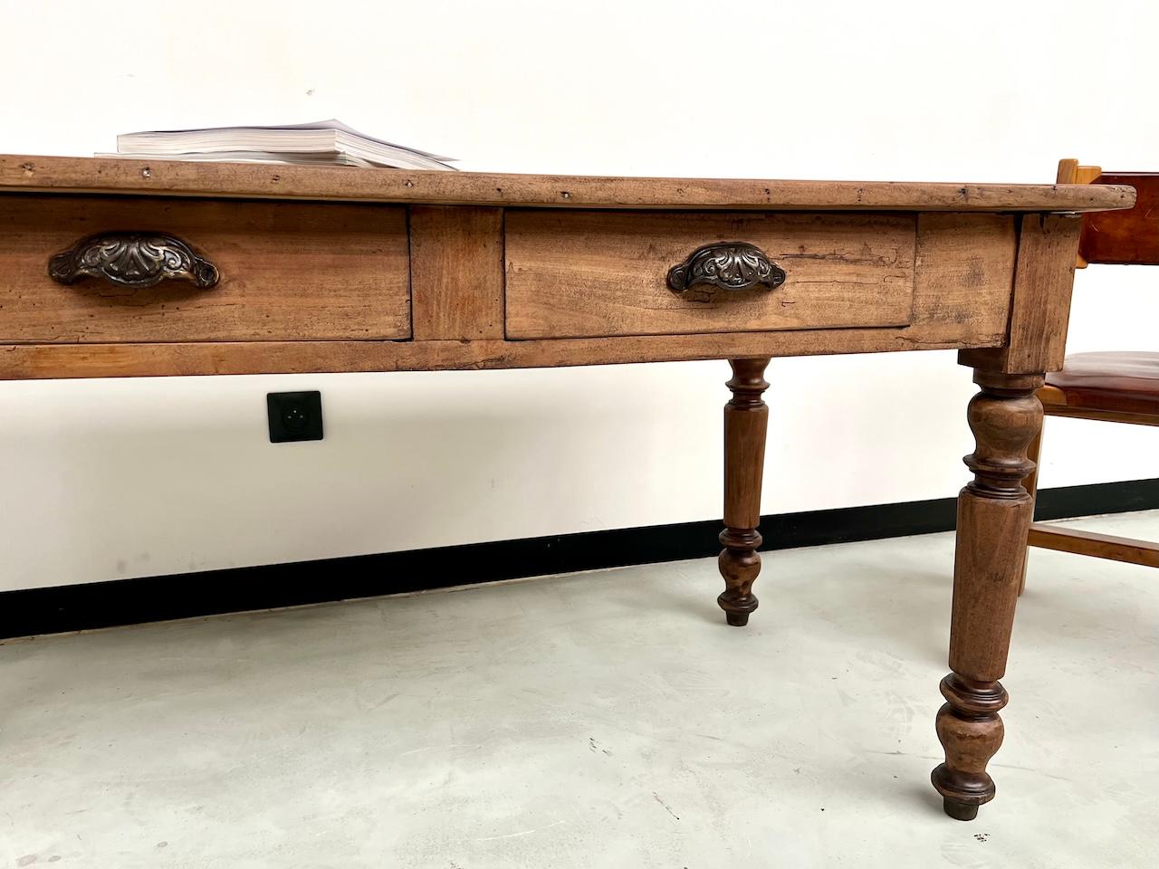 Small walnut table or desk, France, circa 1900 6
