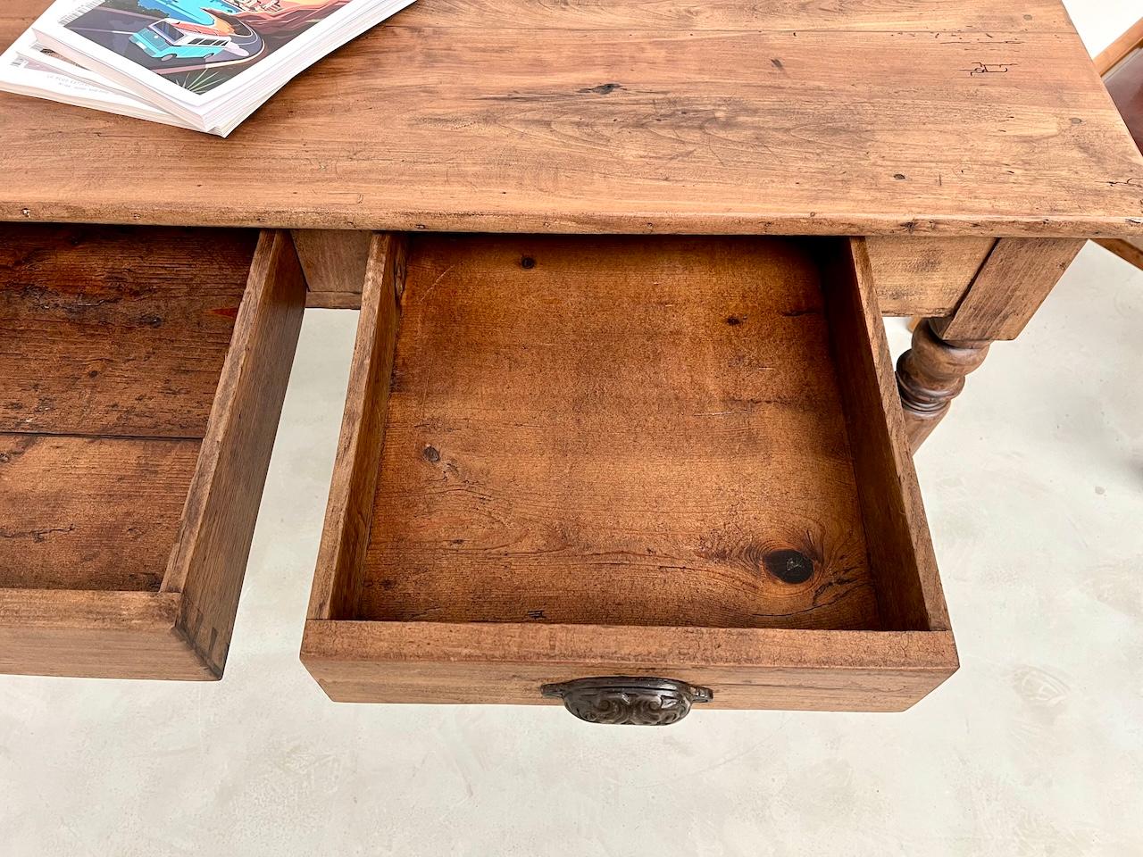 Small walnut table or desk, France, circa 1900 8